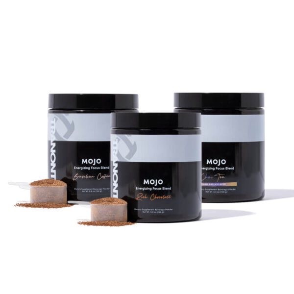 Tranont's Mojo, enhanced formulation of Cocoa or Brazilian Coffee Beans to boost energy, burn calories, and improve mood and focus