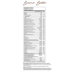 Tranont's Nourish a GOS Prebiotic Meal Replacement Brownie Batter Supplement Facts www.digestiveRepair.com
